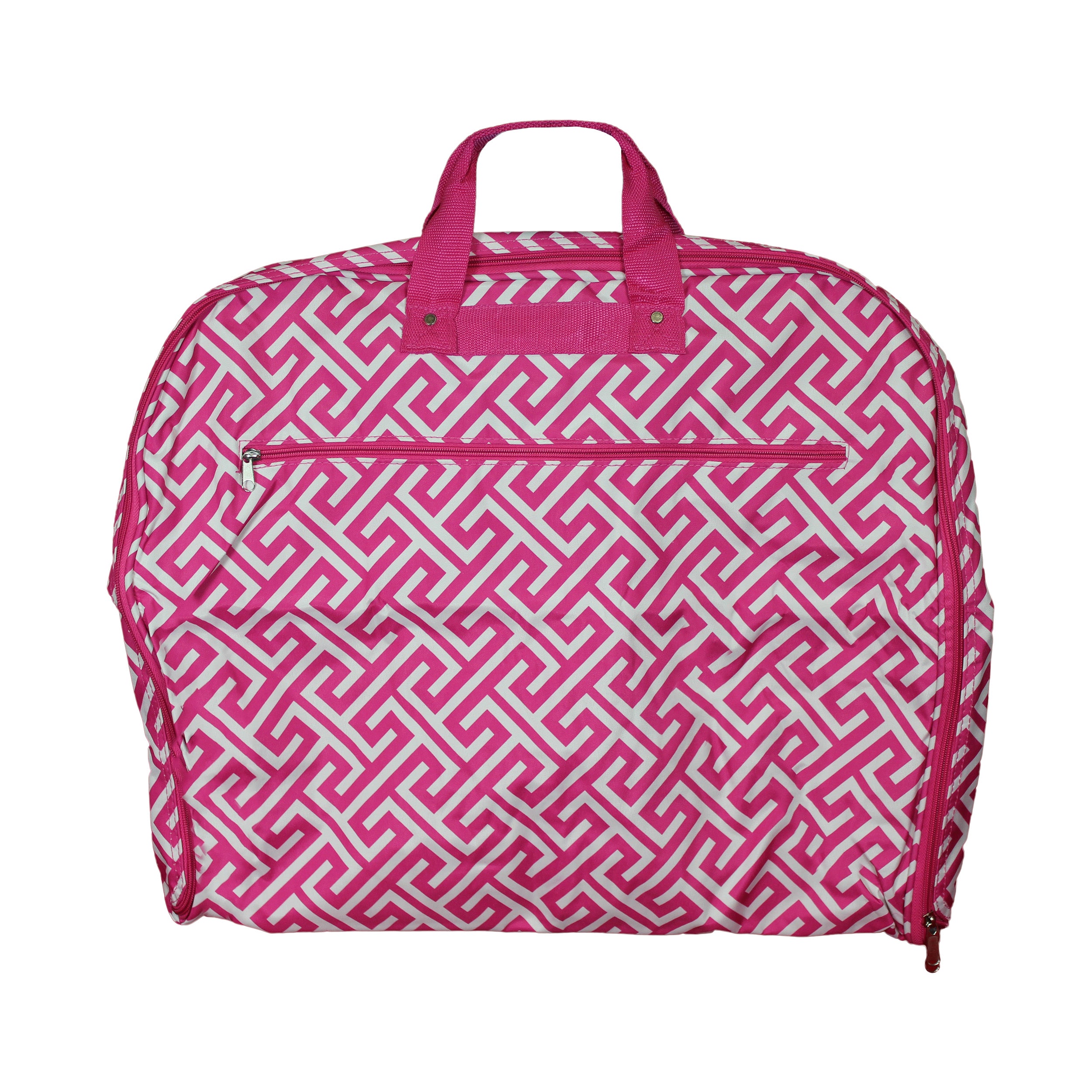 Fuchsia White Greek Key