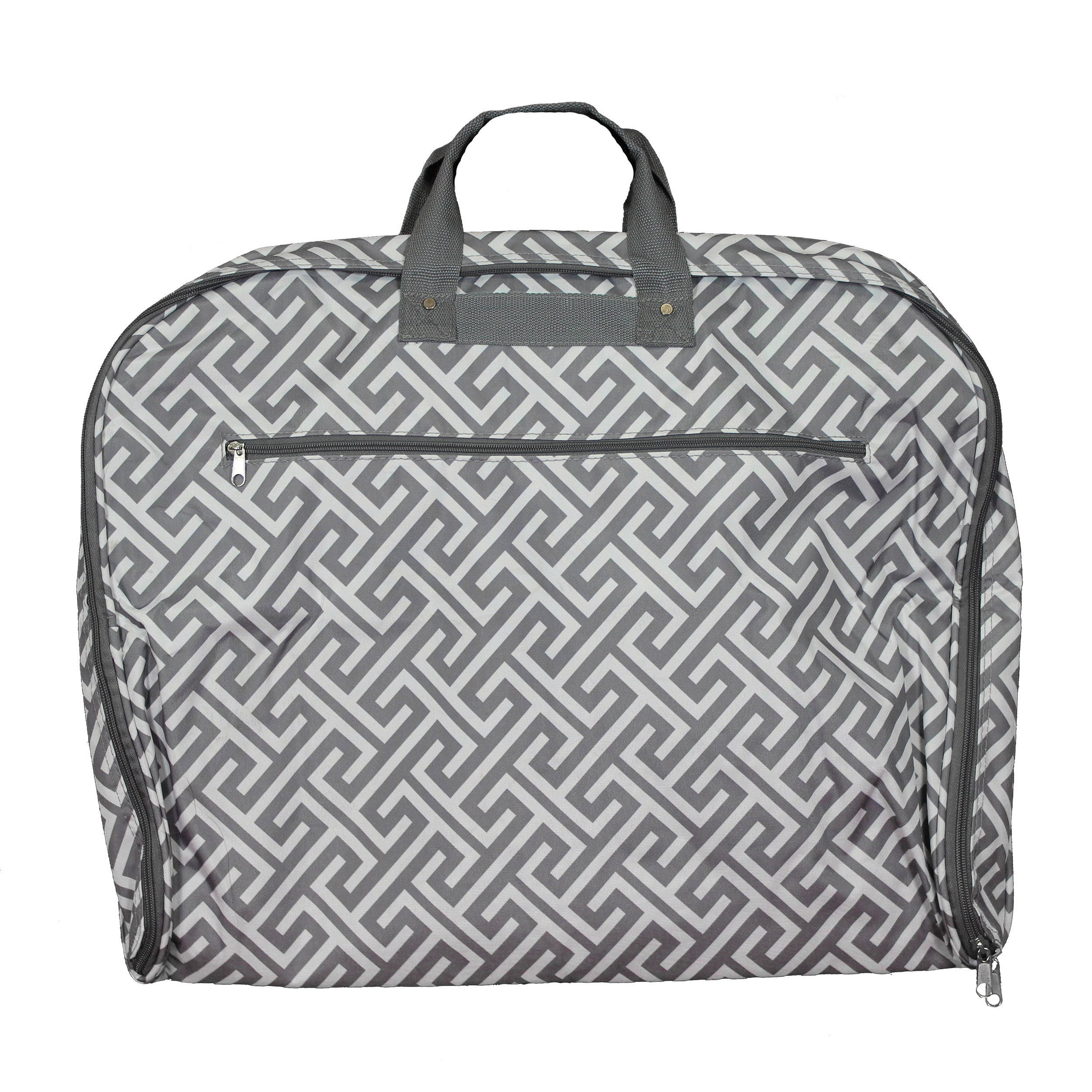 Grey White Greek Key