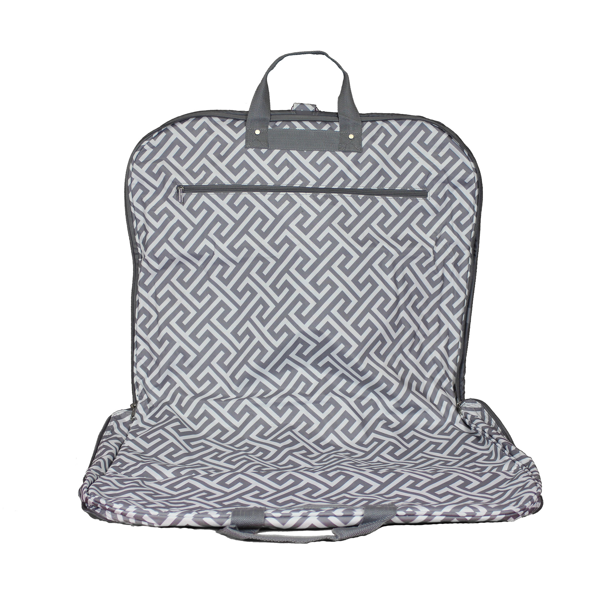 Grey White Greek Key