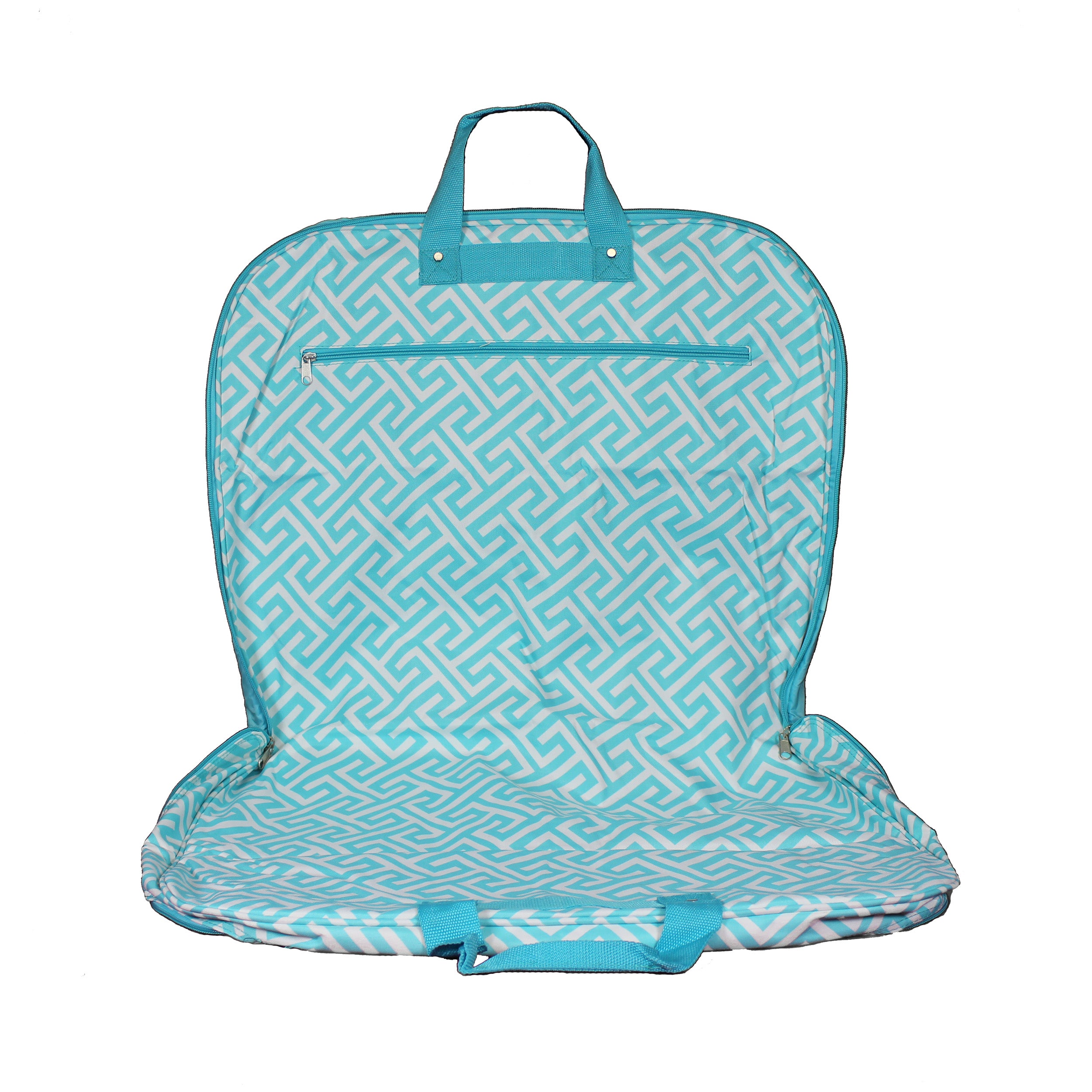 Blue White Greek Key