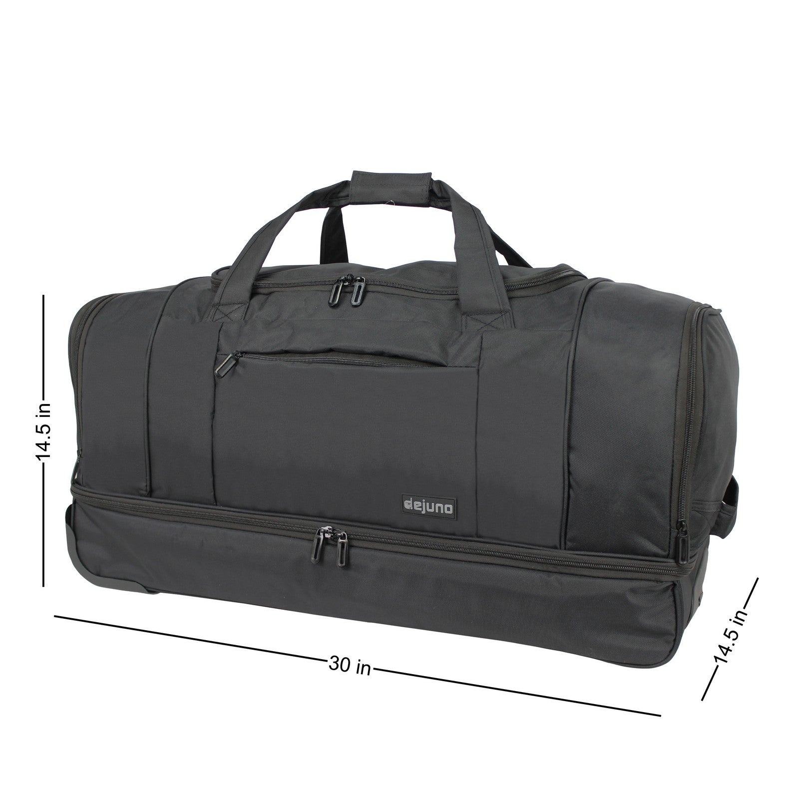 World Traveler Dejuno 30-Inch Nylon Rolling Duffel Bag with Drop Botto World Traveler Dejuno 30-Inch Nylon Rolling Duffel Bag with Drop Botto
