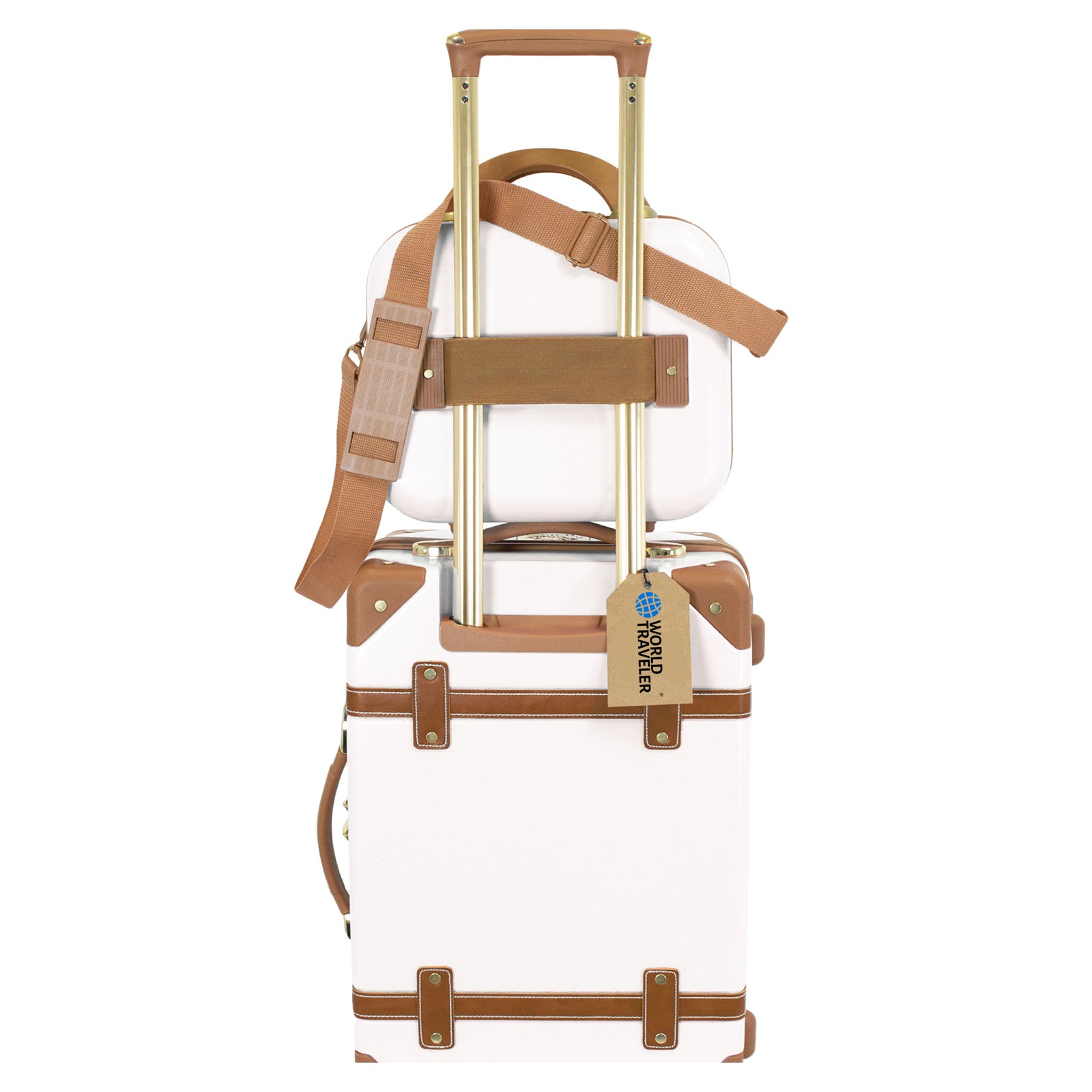 World Traveler Gatsby Vintage Trunk Style Cosmetic Case