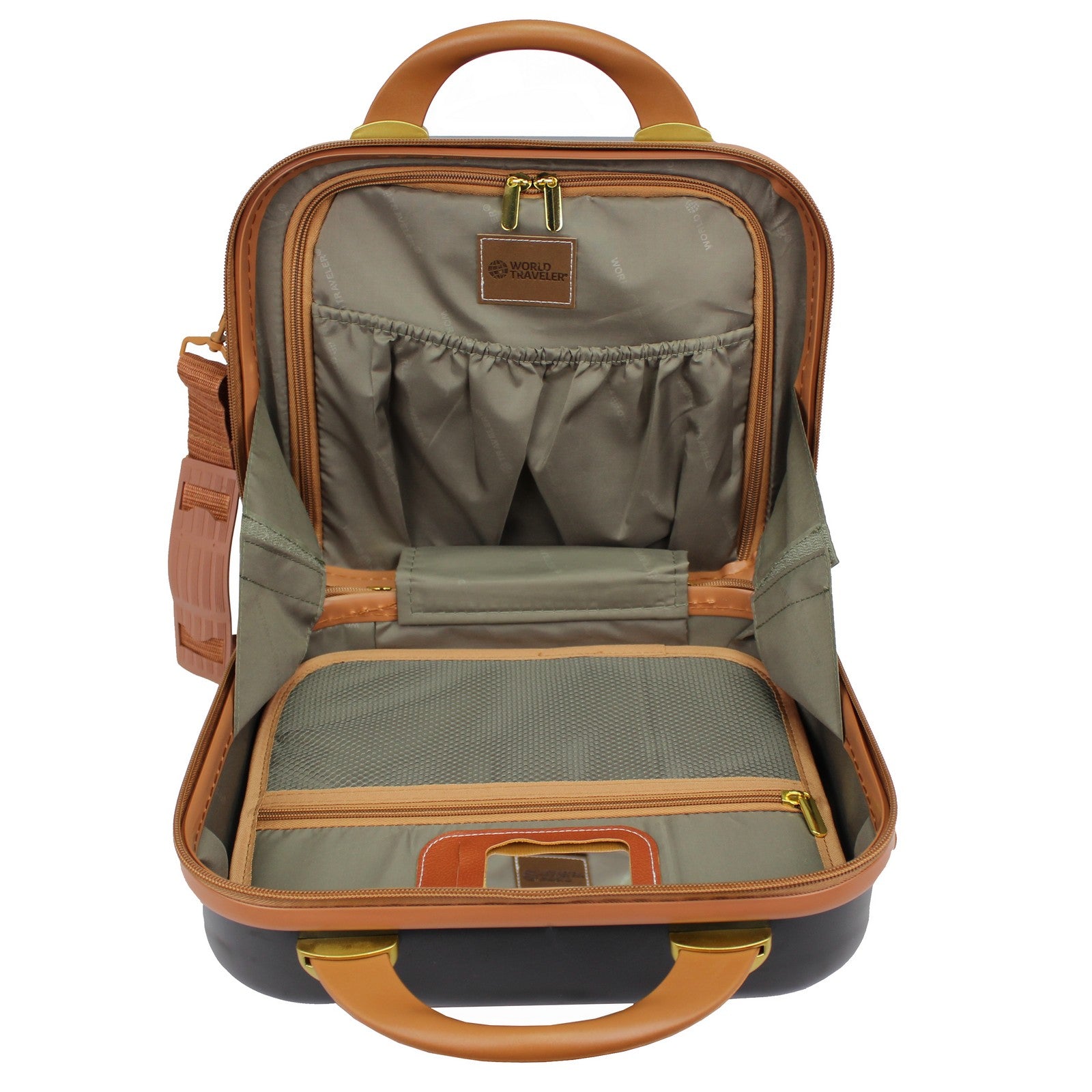 World Traveler Gatsby Vintage Trunk Style Cosmetic Case