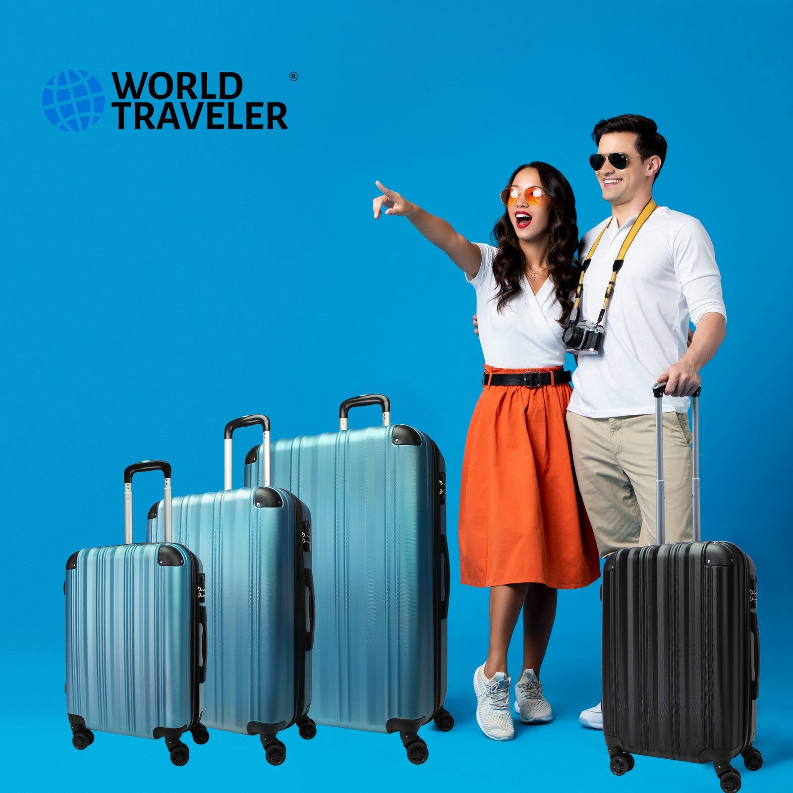 World Traveler Kemyer Quest 3-Piece Hardside Lightweight Expandable Sp